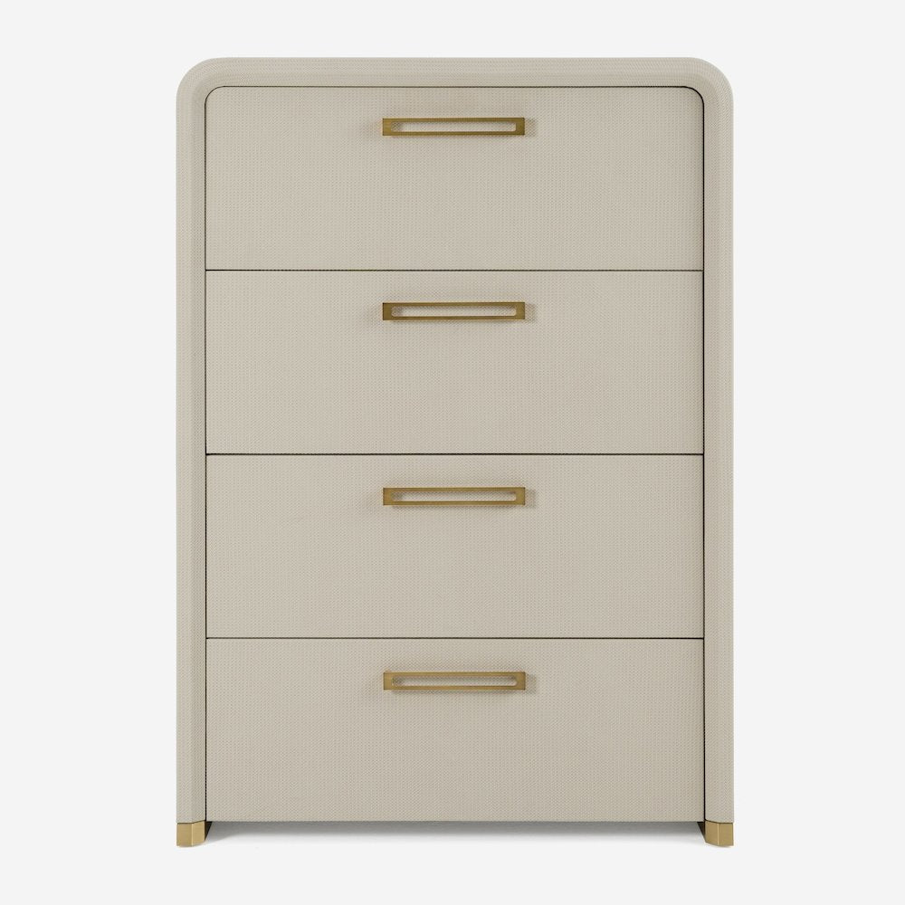 Modrest Florence - Modern Beige Shagreen + Gold Chest