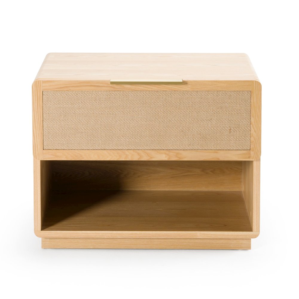 Modrest Gavin - Modern Natural Ash + Rattan Nightstand