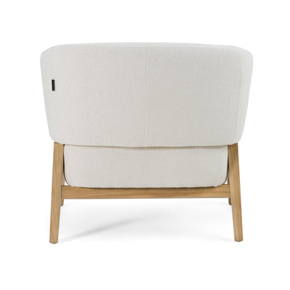 Divani Casa Giselle - Mid-Century Modern Off-White Fabric Accent Chair