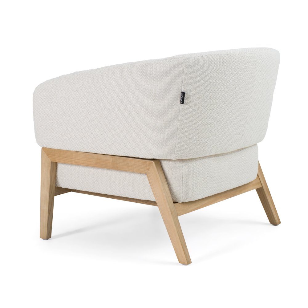 Divani Casa Giselle - Mid-Century Modern Off-White Fabric Accent Chair