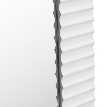 Modrest Glinda - Modern Pearl White Floor Mirror