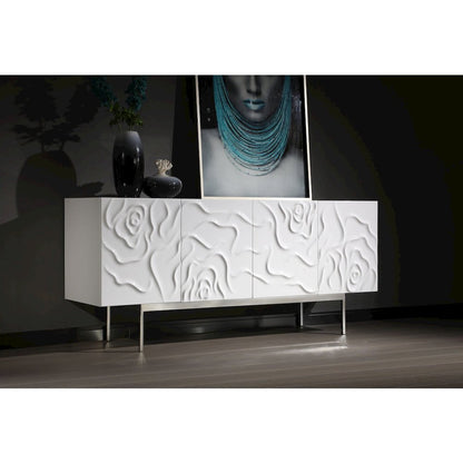 Modrest Gwen - Modern White High Gloss Buffet