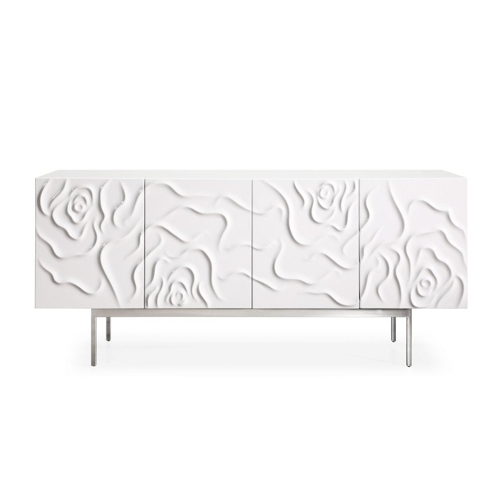 Modrest Gwen - Modern White High Gloss Buffet