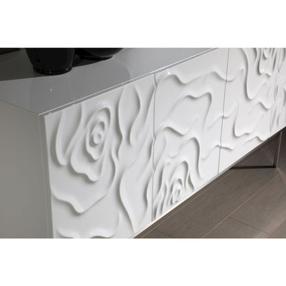 Modrest Gwen - Modern White High Gloss Buffet