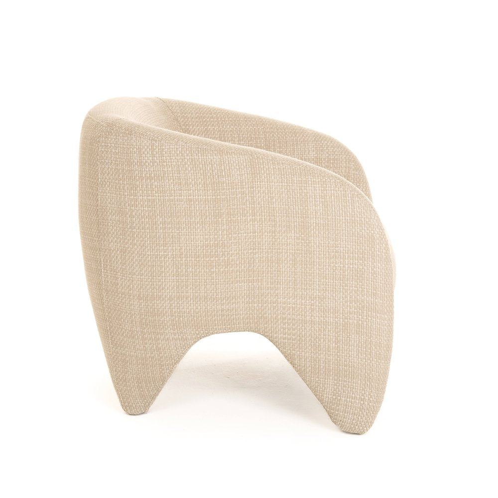 Modrest Halton - Modern Beige Fabric Accent Chair