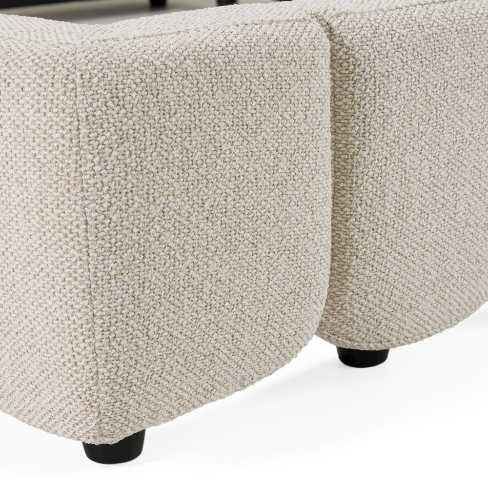 Harris - Modern Off-White Fabric Eastern King Bed