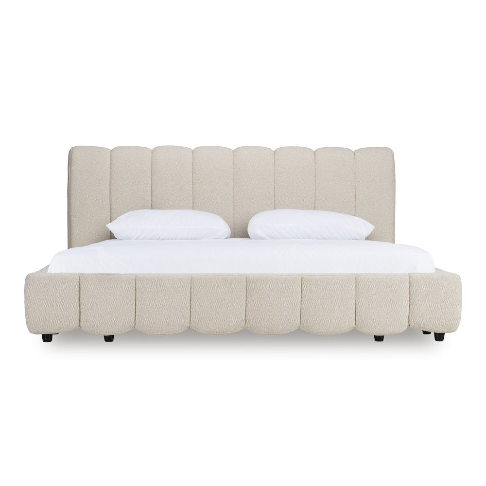 Harris - Modern Off-White Fabric Eastern King Bed