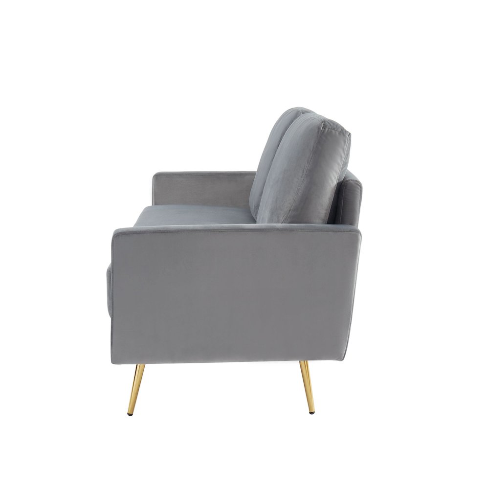 Divani Casa Huffine - Modern Grey Fabric Sofa