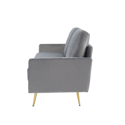 Divani Casa Huffine - Modern Grey Fabric Sofa