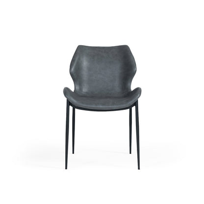 Instone - Industrial Dark Grey Eco-Leather Dining Chair (Set of 2)
