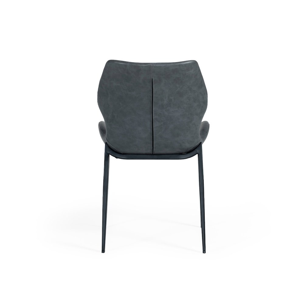 Instone - Industrial Dark Grey Eco-Leather Dining Chair (Set of 2)