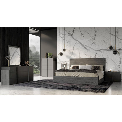 Nova Domus Lucia - Queen Modern Matte Grey and Elm Grey Bed