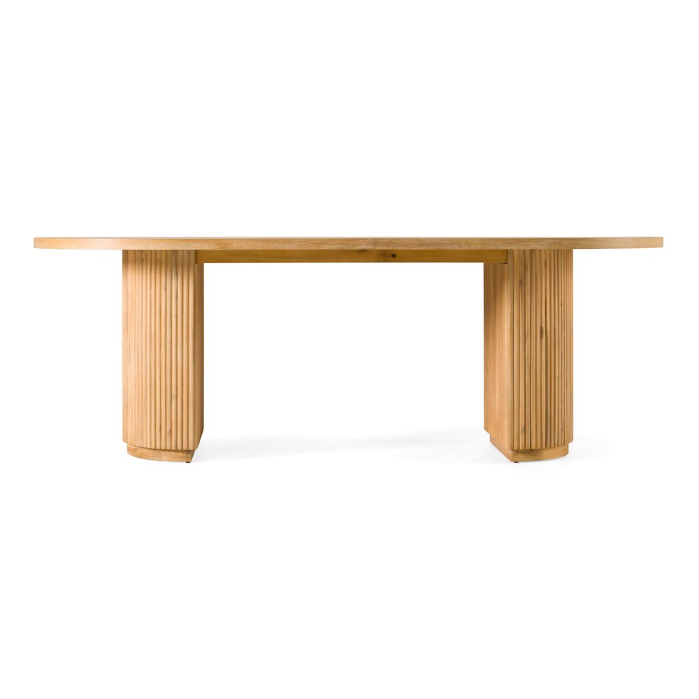 Jacobson - Modern Natural Acacia Oval Large Dining Table