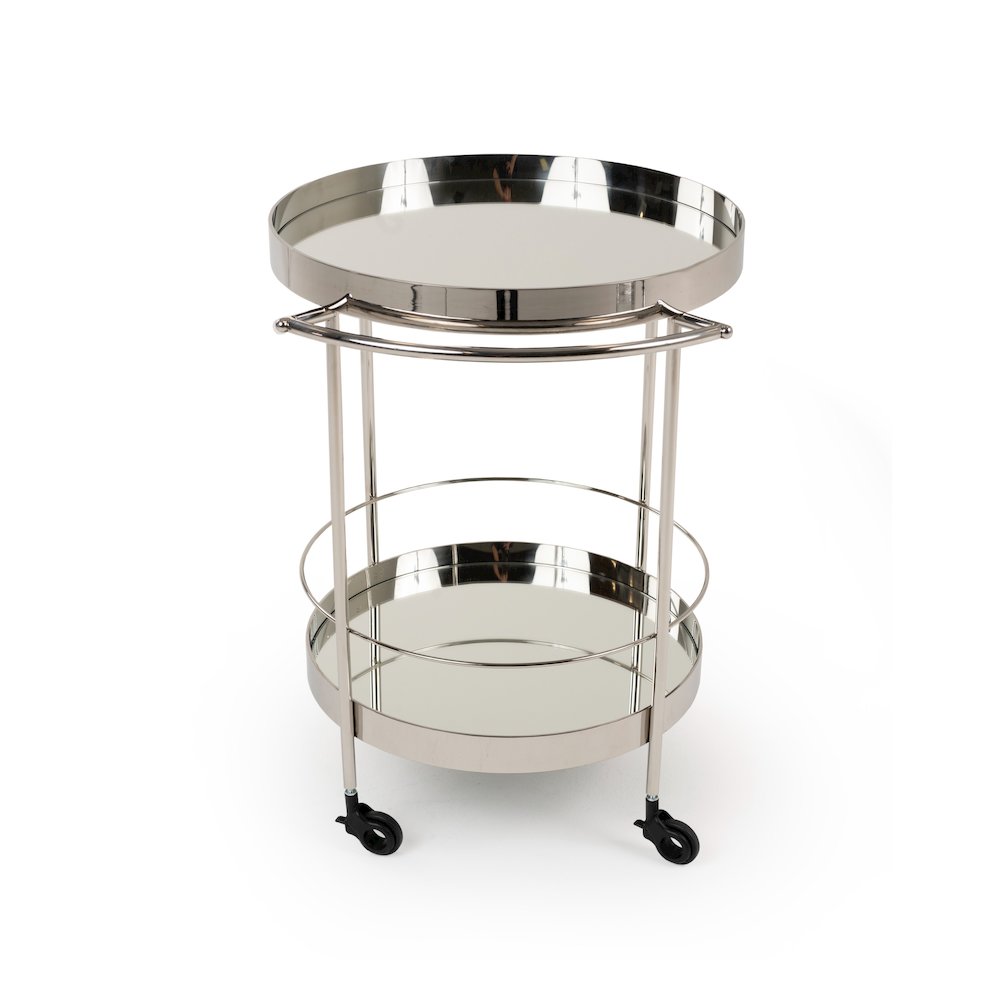 Modrest Jeeves - Modern Stainless Steel + Mirror Rolling Cart