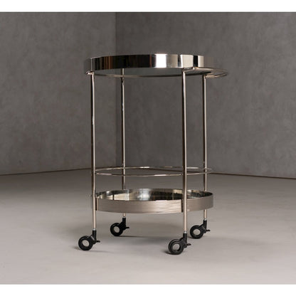 Modrest Jeeves - Modern Stainless Steel + Mirror Rolling Cart