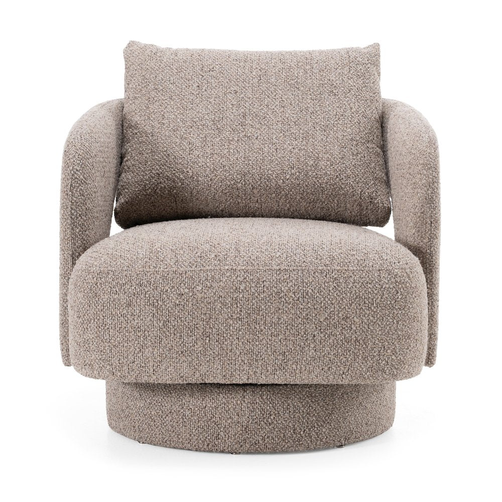Divani Casa Johnny - Modern Brown Fabric Accent Chair