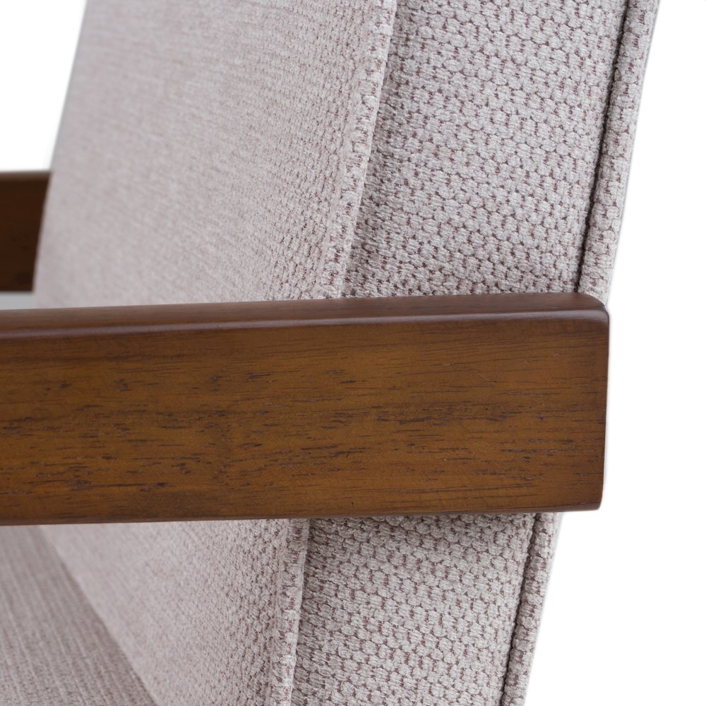 Modrest Joseline - Modern Beige Fabric + Walnut Dining Chair (Set of 2)