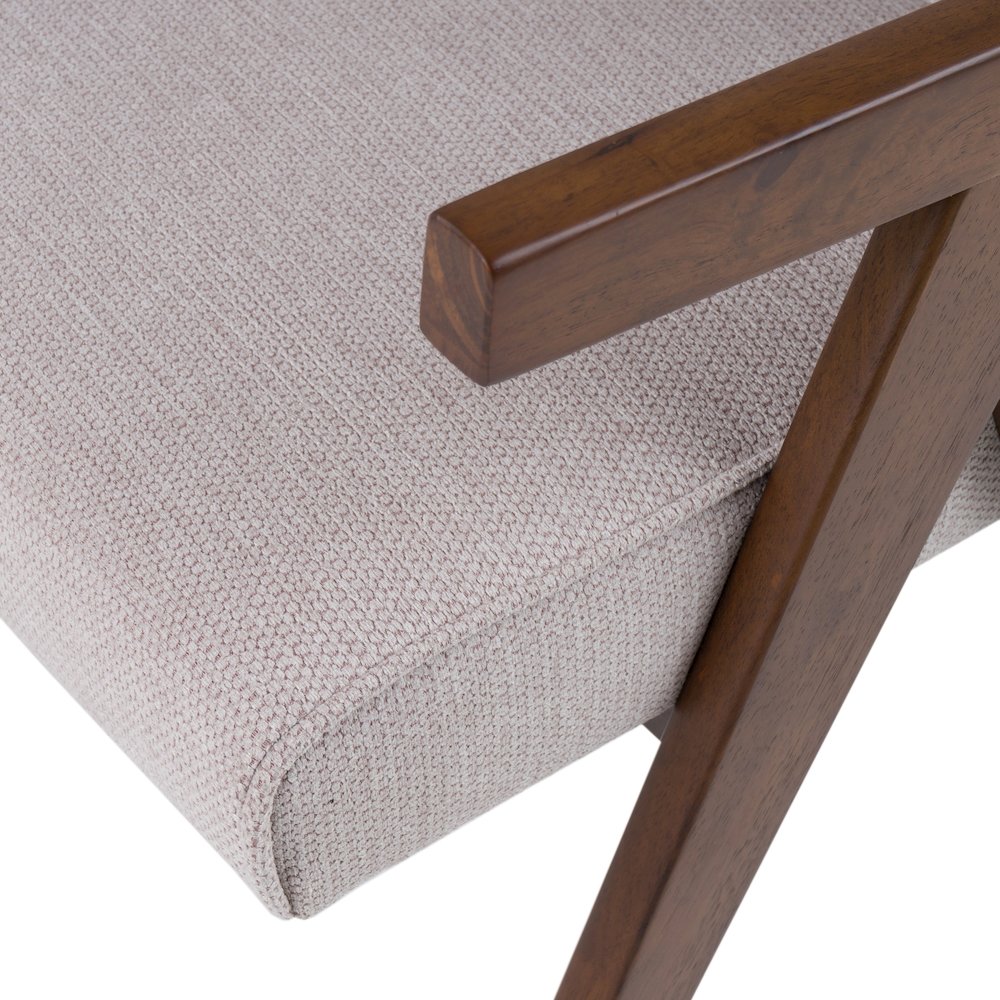 Modrest Joseline - Modern Beige Fabric + Walnut Dining Chair (Set of 2)