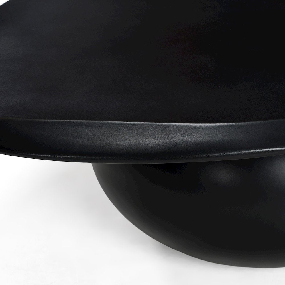 Kalvin - Modern Black Concrete Nesting Coffee Table Set