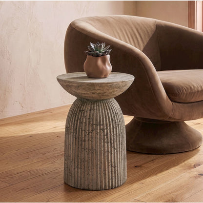 Katyal - Modern Old Grey Fiberform End Table