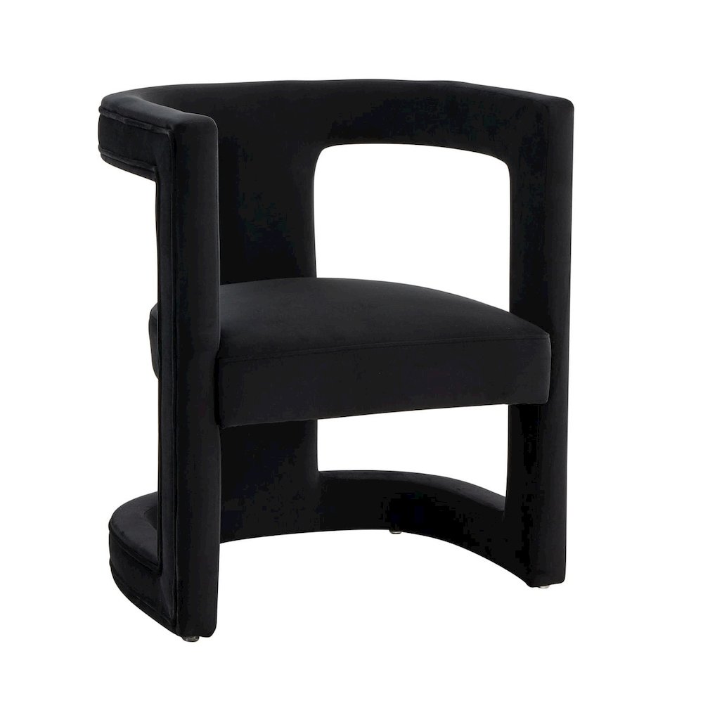 Modrest Kendra - Modern Black Fabric Accent Chair