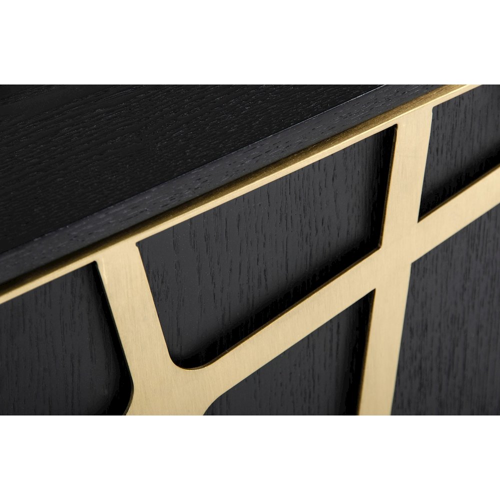 Modrest Kilson - Modern Black Oak & Champagne Gold Buffet