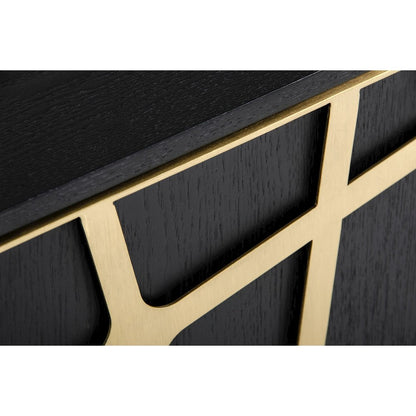 Modrest Kilson - Modern Black Oak & Champagne Gold Buffet