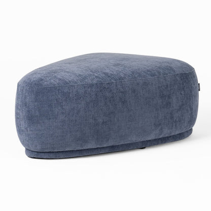 Divani Casa Kinsey - Modern Blue Large River Rock Ottoman