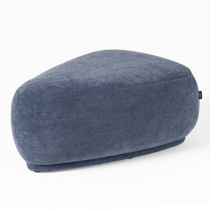 Divani Casa Kinsey - Modern Blue Large River Rock Ottoman