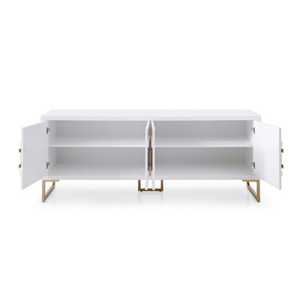 Modrest Leah - Contemporary White High Gloss & Champagne Gold Buffet