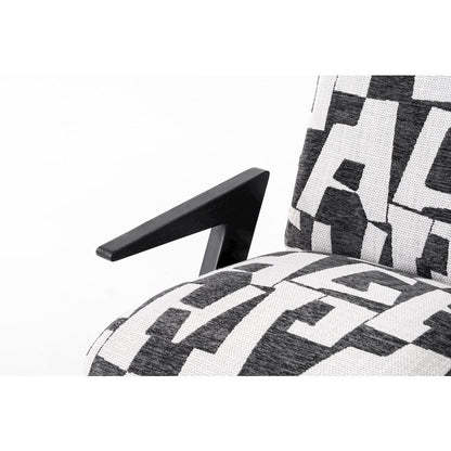 Modrest Leana - Modern Black & White Fabric Accent Chair