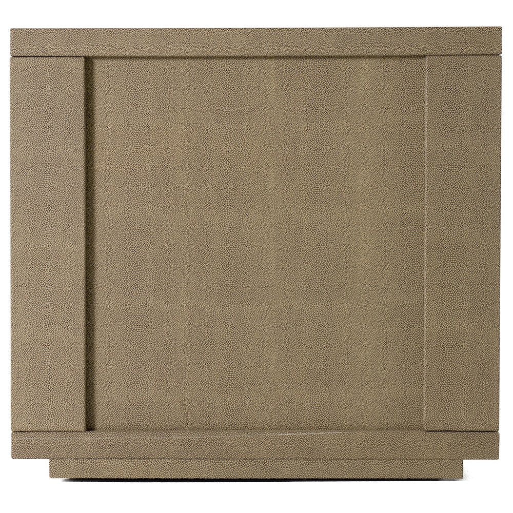 Modrest Lois - Modern Beige Shagreen + Brass Nightstand