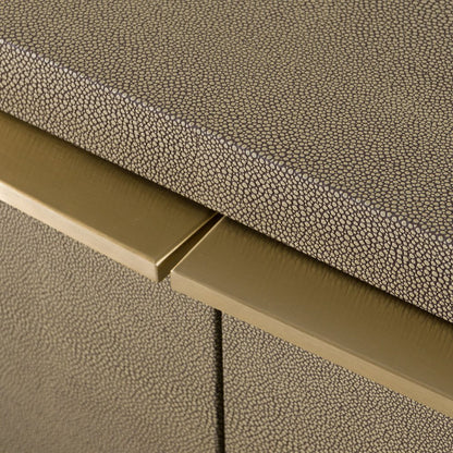 Modrest Lois - Modern Beige Shagreen + Brass Dresser
