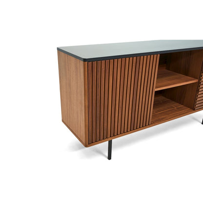 Modrest Maggie - Modern Walnut and Grey Buffet