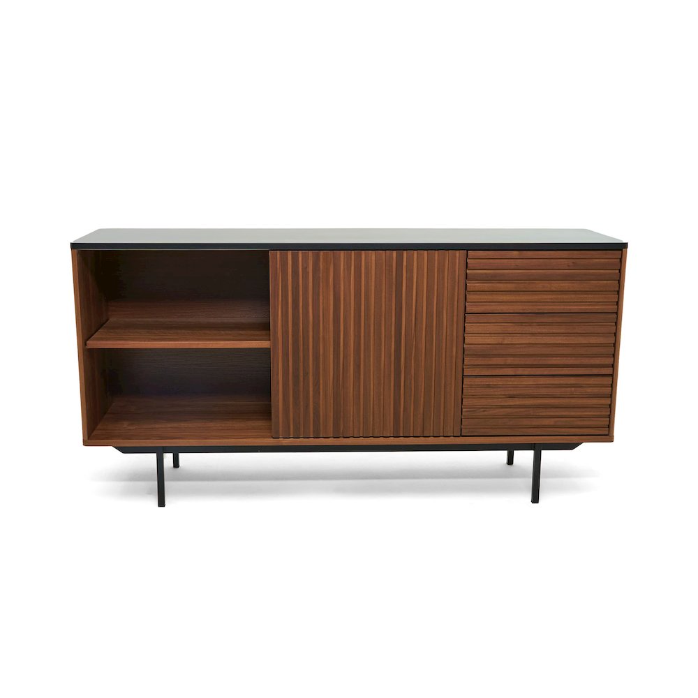 Modrest Maggie - Modern Walnut and Grey Buffet