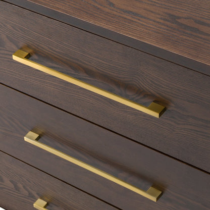 Modrest Manhattan - Contemporary Brown Oak and Gold Dresser