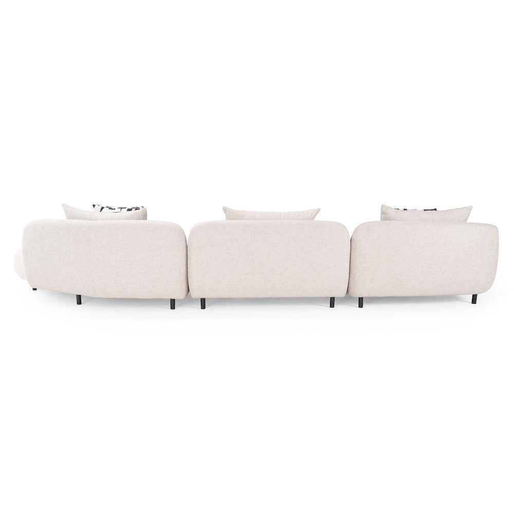 Divani Casa Marge - Contemporary Beige Sectional Sofa