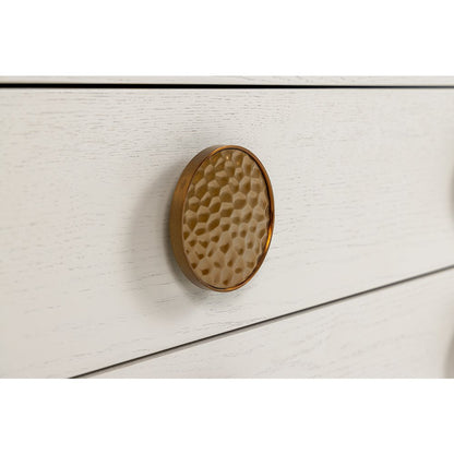 Modrest Marjorie - Modern Cream & Brushed Gold Nightstand