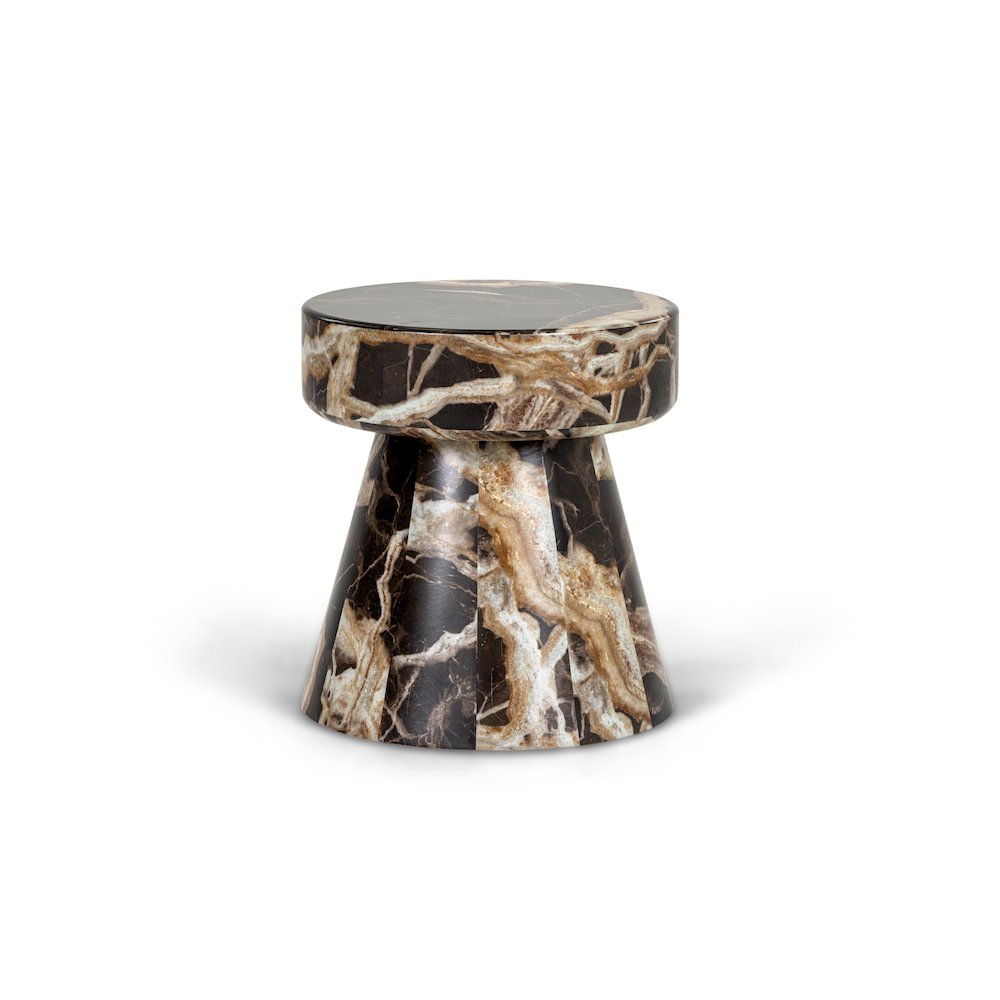 Modrest Marlow - Modern Faux Marble End Table Set