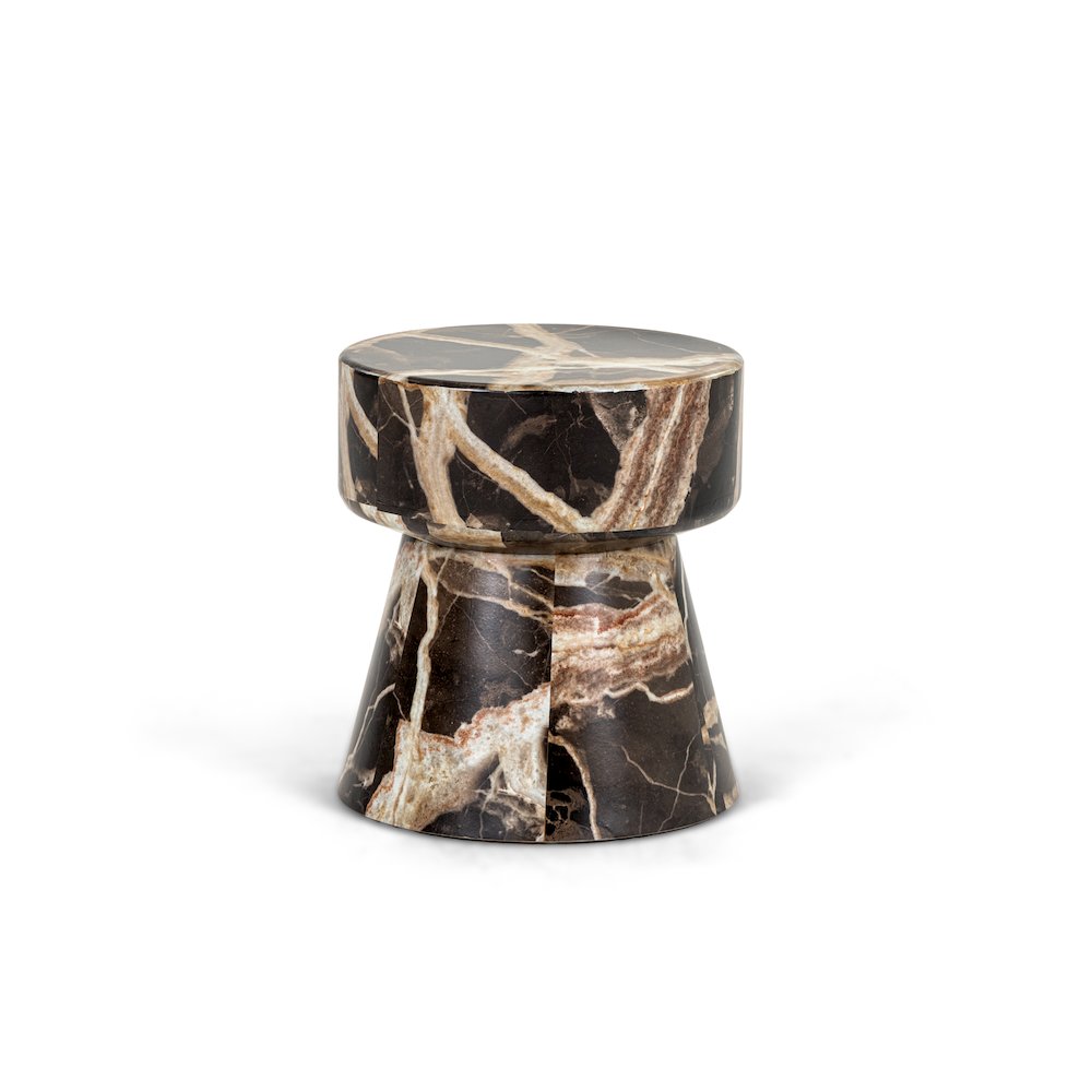 Modrest Marlow - Modern Faux Marble End Table Set