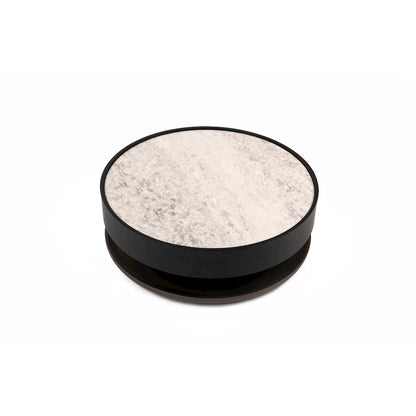 Modrest Miranda - Modern Ceramic + Black Oak Round Coffee Table