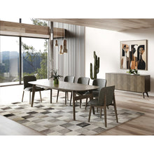 Costello - Mid-Century Modern Wenge Dining Table 8 Chairs Set