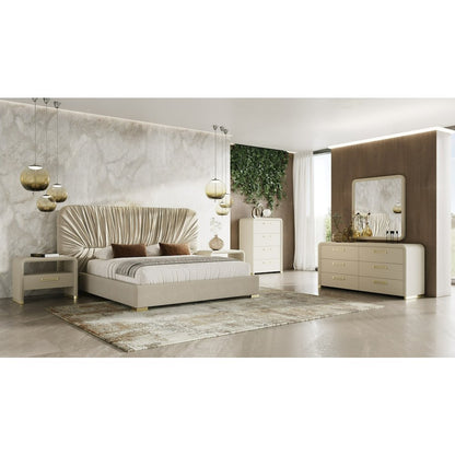 Modrest Florence - Modern Beige Shagreen + Gold Chest