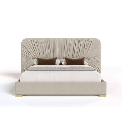 Modrest Florence - Eastern King Modern Beige and Gold Bed
