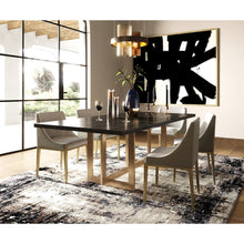 Fairview - Modern Grey and Brass Dining Chair