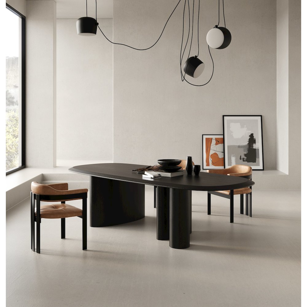 Modrest Summit - Modern 118" Black Ash Dining Table