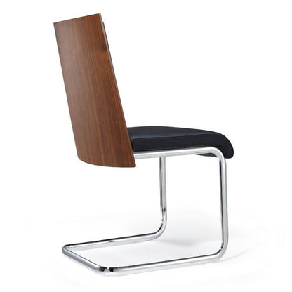 Morgan - Modern Black and Walnut Dining Chair (Set of 2)