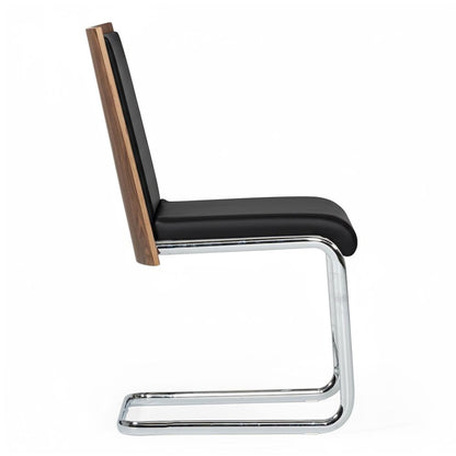 Morgan - Modern Black and Walnut Dining Chair (Set of 2)