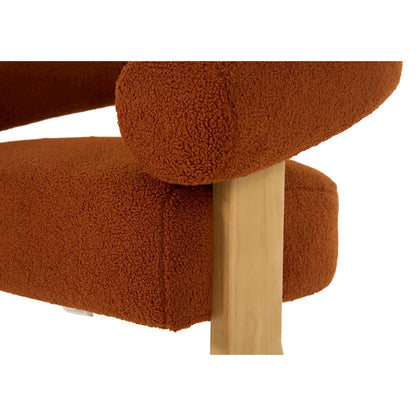 Modrest Nocona - Modern Rust Fabric + Wood Accent Chair