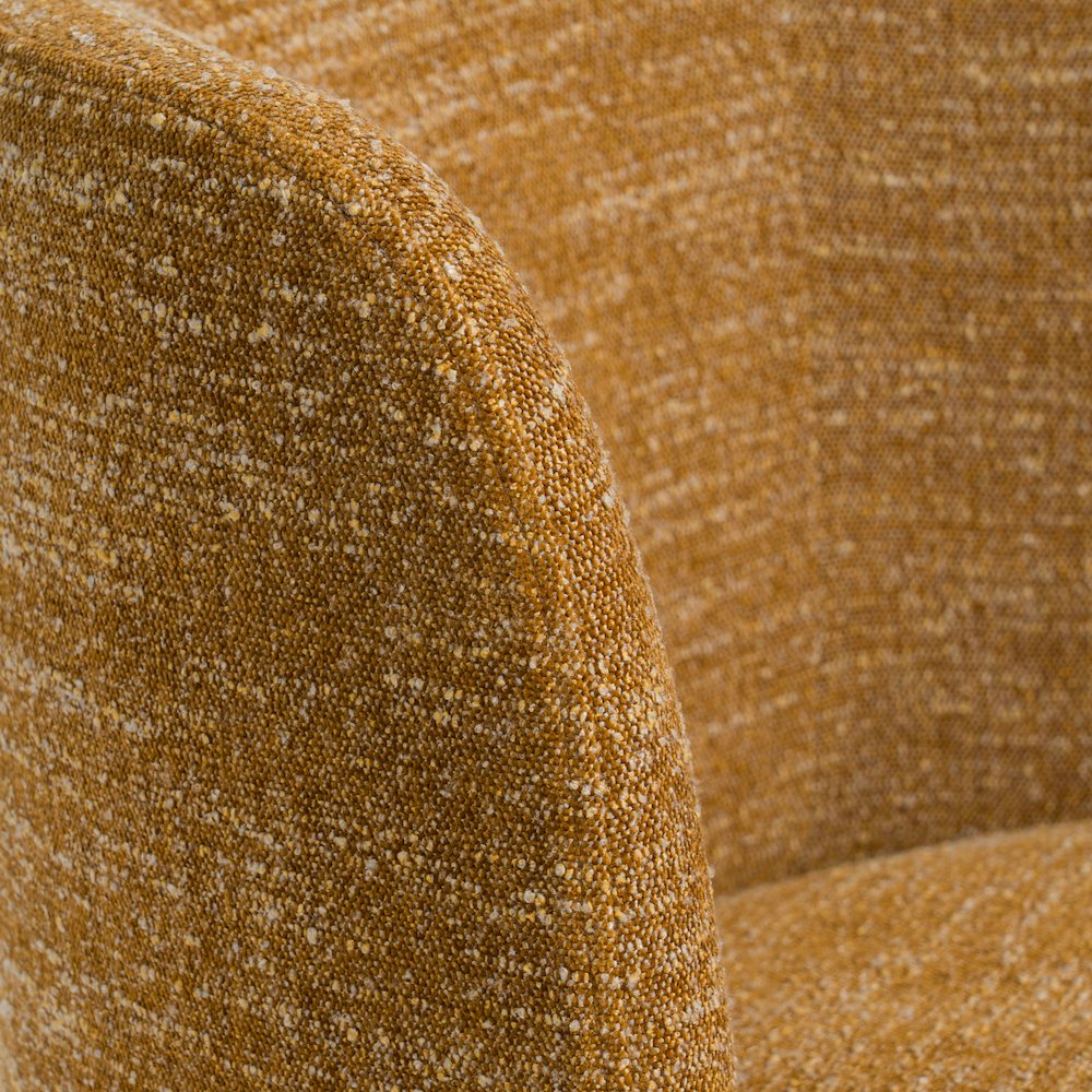 Divani Casa Norris - Modern Mustard Fabric Swivel Dining Chair